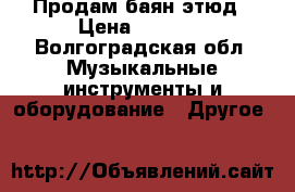 Продам баян этюд › Цена ­ 9 000 - Волгоградская обл. Музыкальные инструменты и оборудование » Другое   